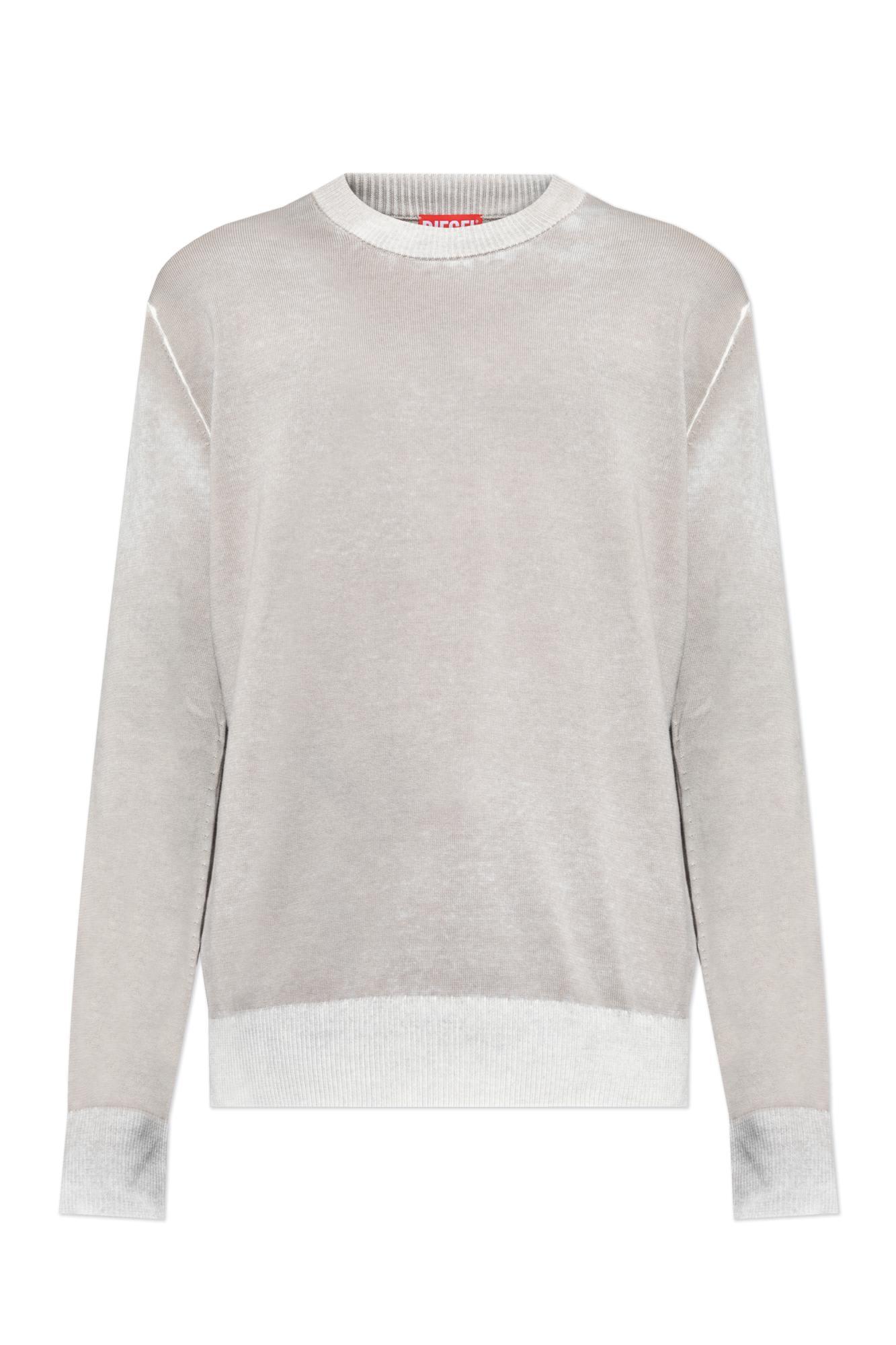 DIESEL Round-Neck Knitwear in Gray for Men | Lyst