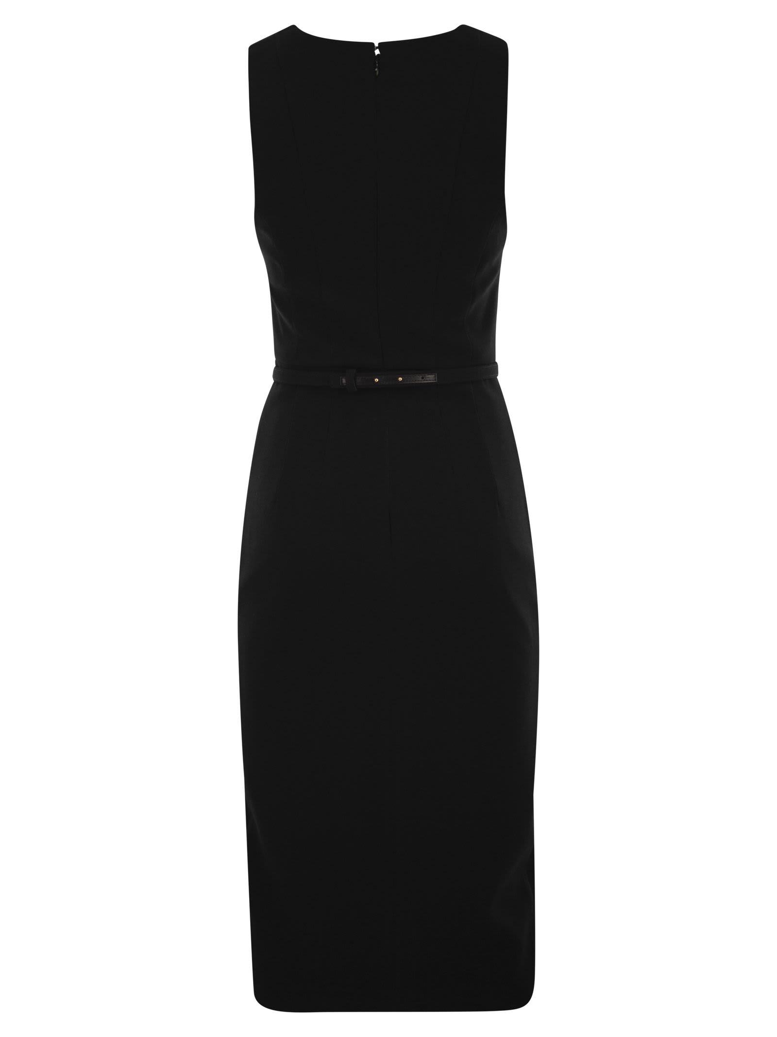 パーティードレス ELISABETTA FRANCHI Crepe bustier dress with contrasting tops Elisabetta Franchi Crepe Bustier Dress With Contrasting