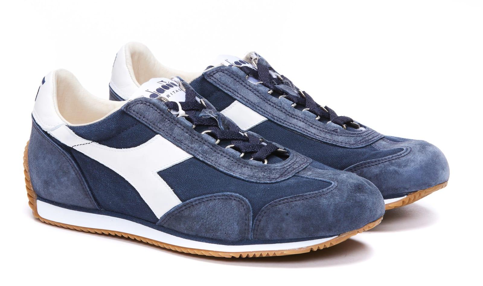 Equipe Stone Stonewashed Trainer - Blue, Mens Shoes Online