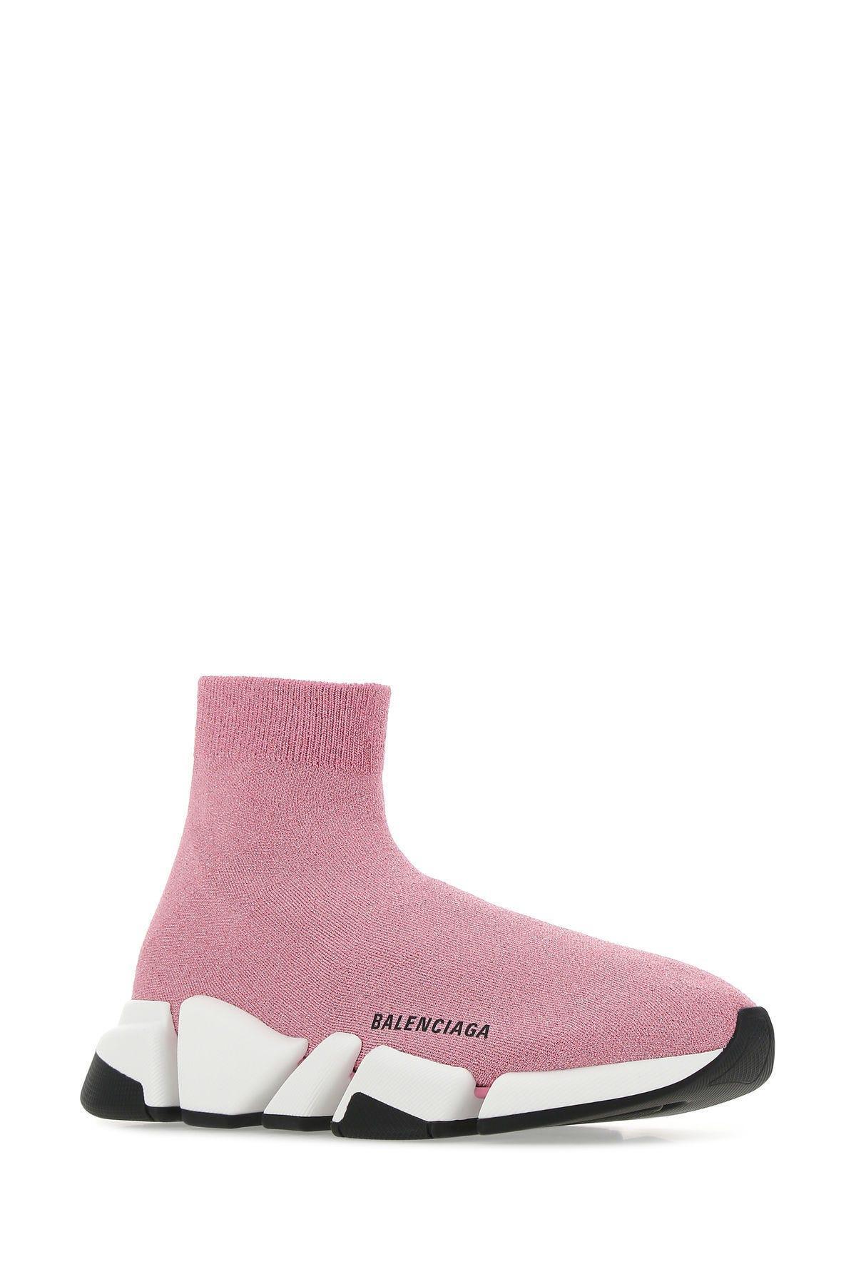 Balenciaga Pink Stretch Nylon Speed 2.0 Sneakers | Lyst