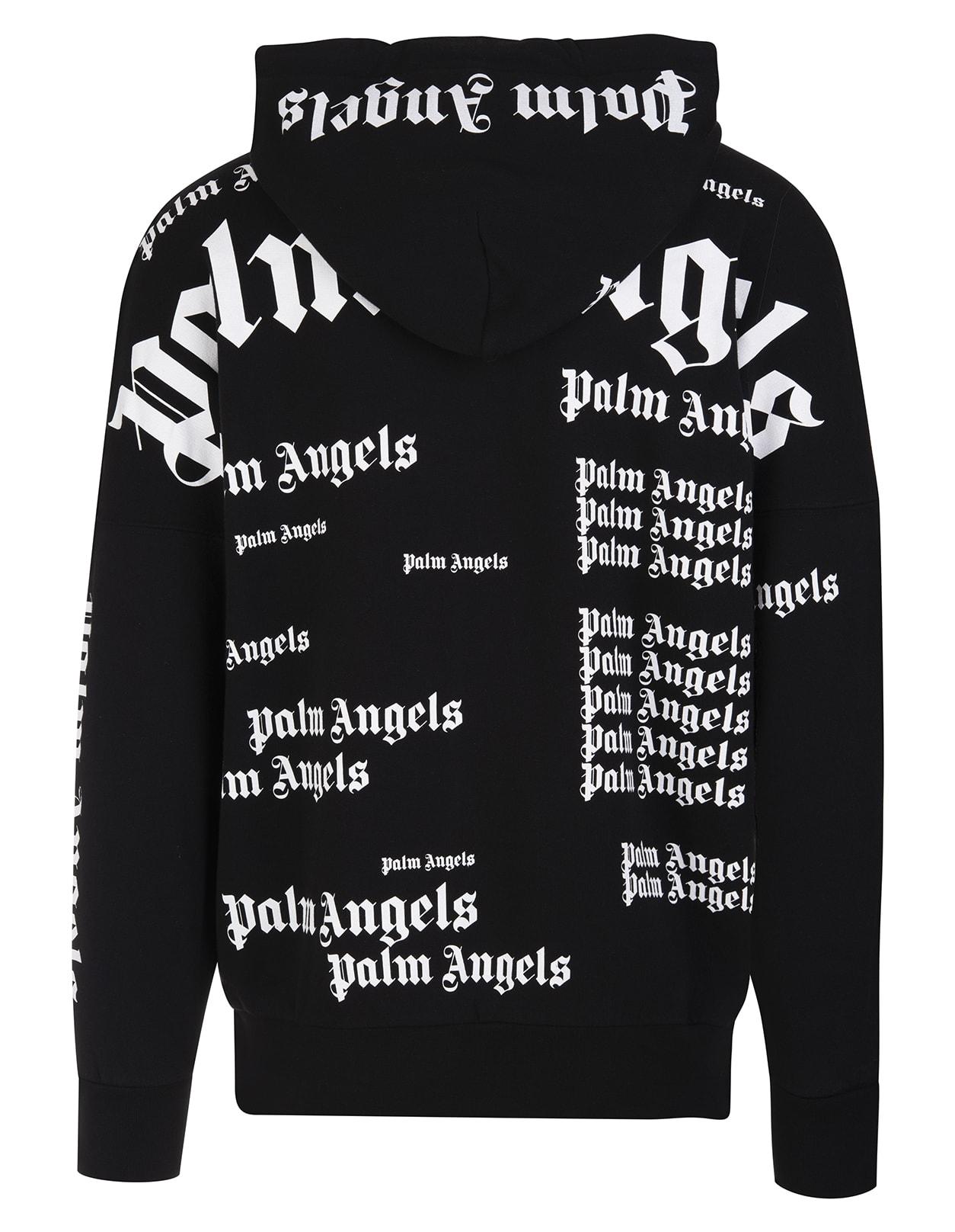 Palm angels all over print hoodie new arrivals