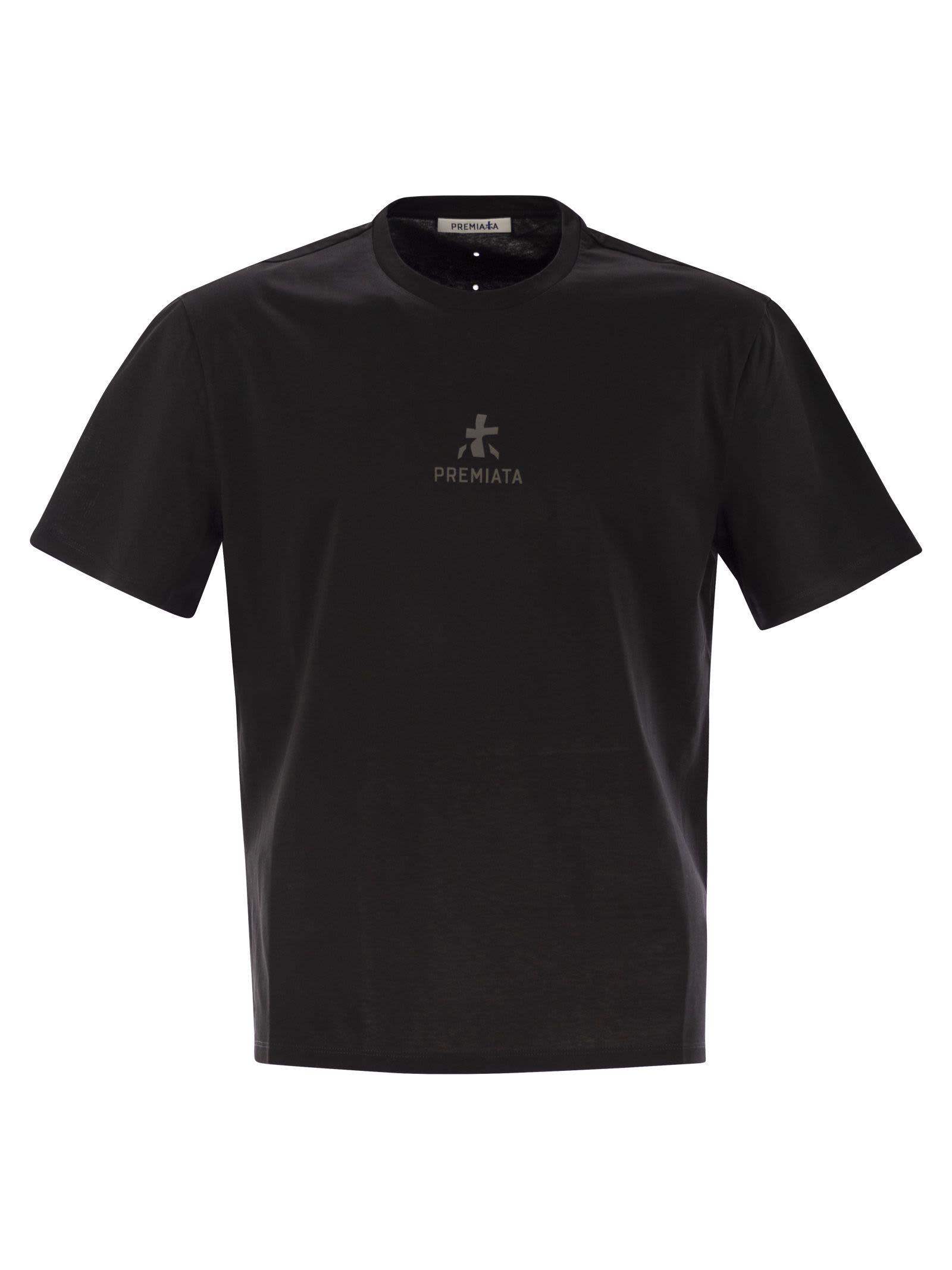 Tシャツ・カットソー PREMIATA SS25 Cotton jersey T-shirt (PA1019 BLACK) Premiata T-shirt in black cotton jersey | H-Brands