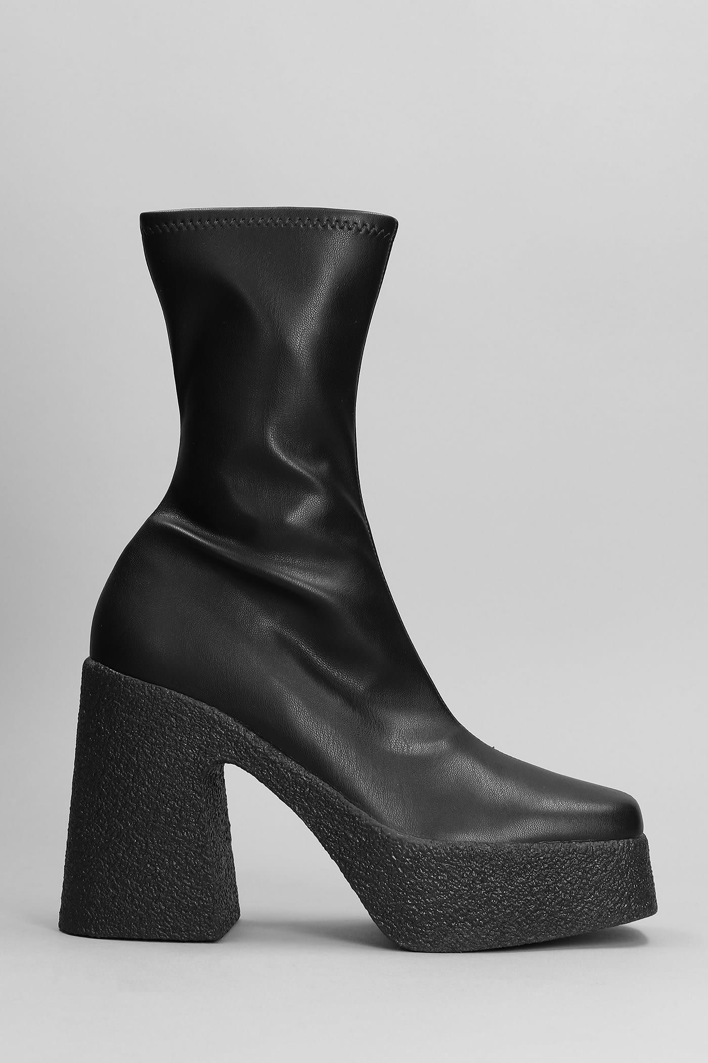 Stella McCartney Skyla Boot High Heels Ankle Boots In Black Rubber/plasic |  Lyst