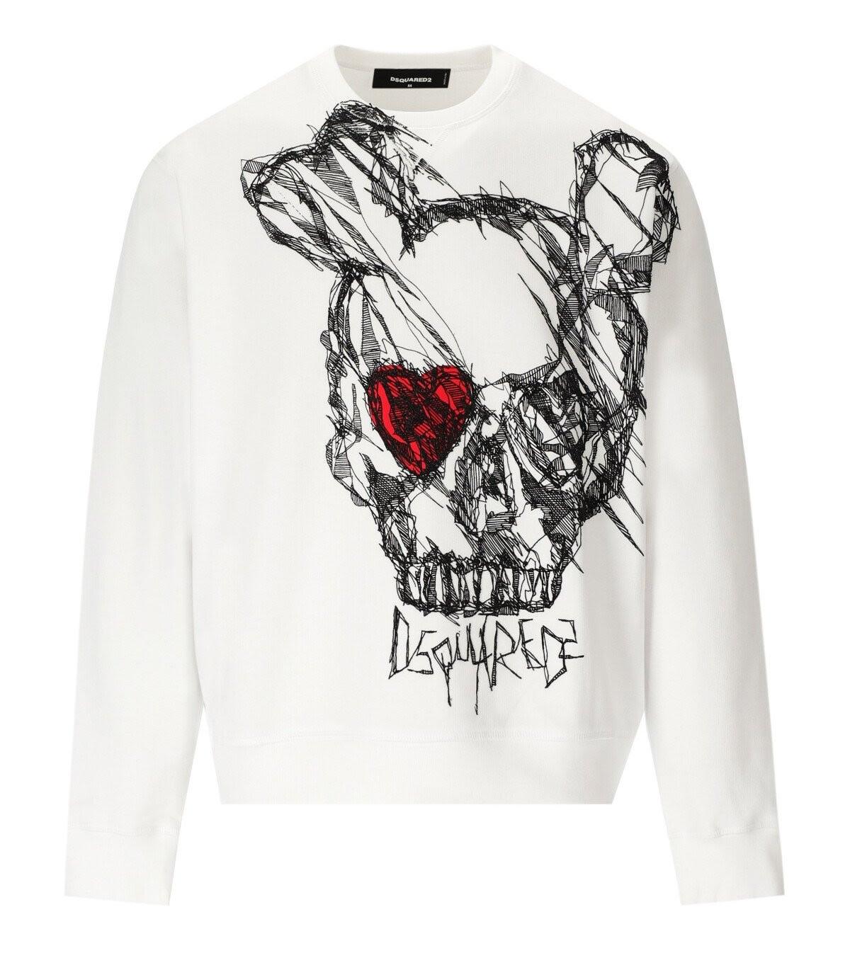 Dsquared2 white sweatshirt sale