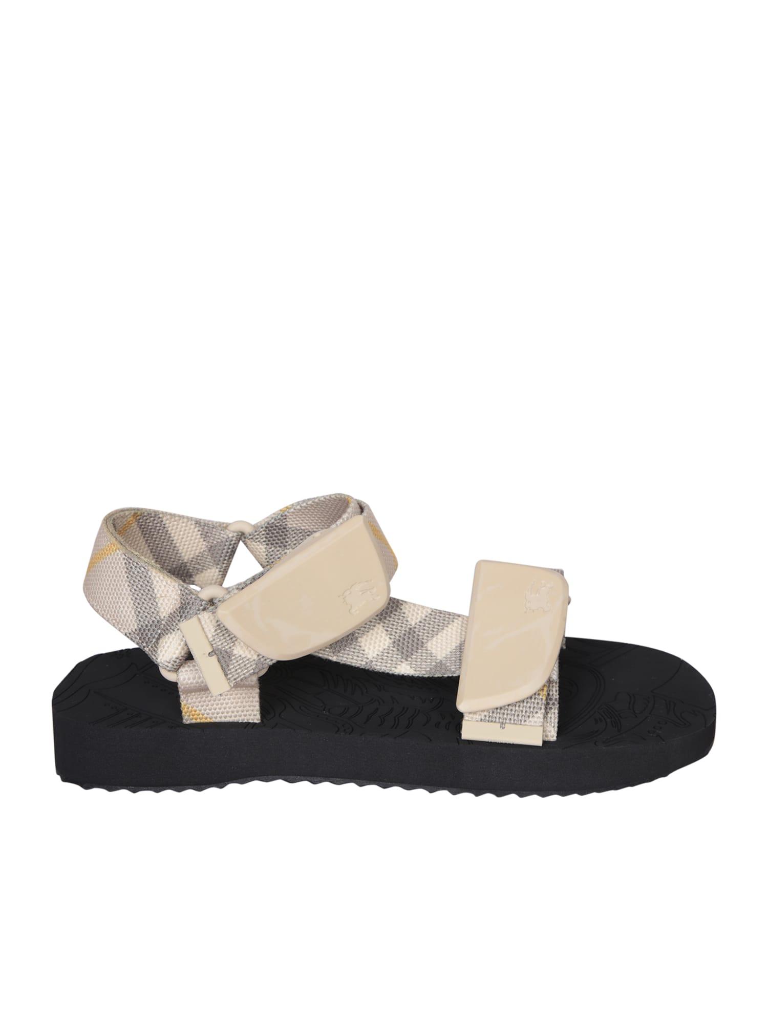 Burberry black sandals best sale