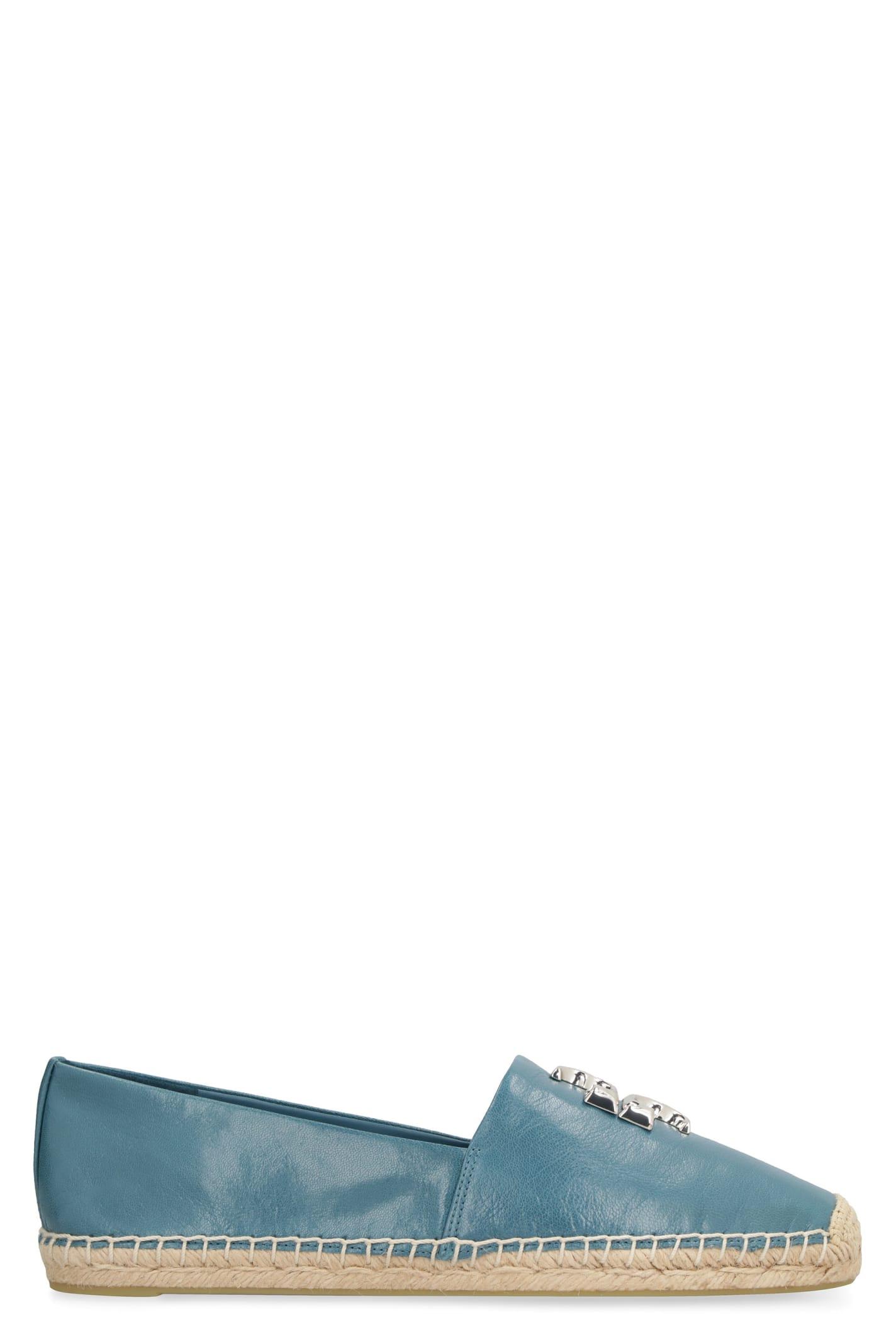 Tory Burch Eleanor Leather Espadrilles in Blue Lyst UK