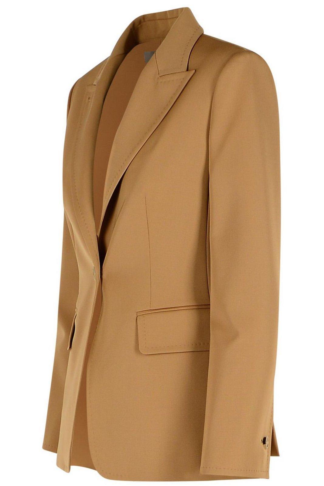 Max Mara Palchi Single-Breasted Blazer in Brown | Lyst
