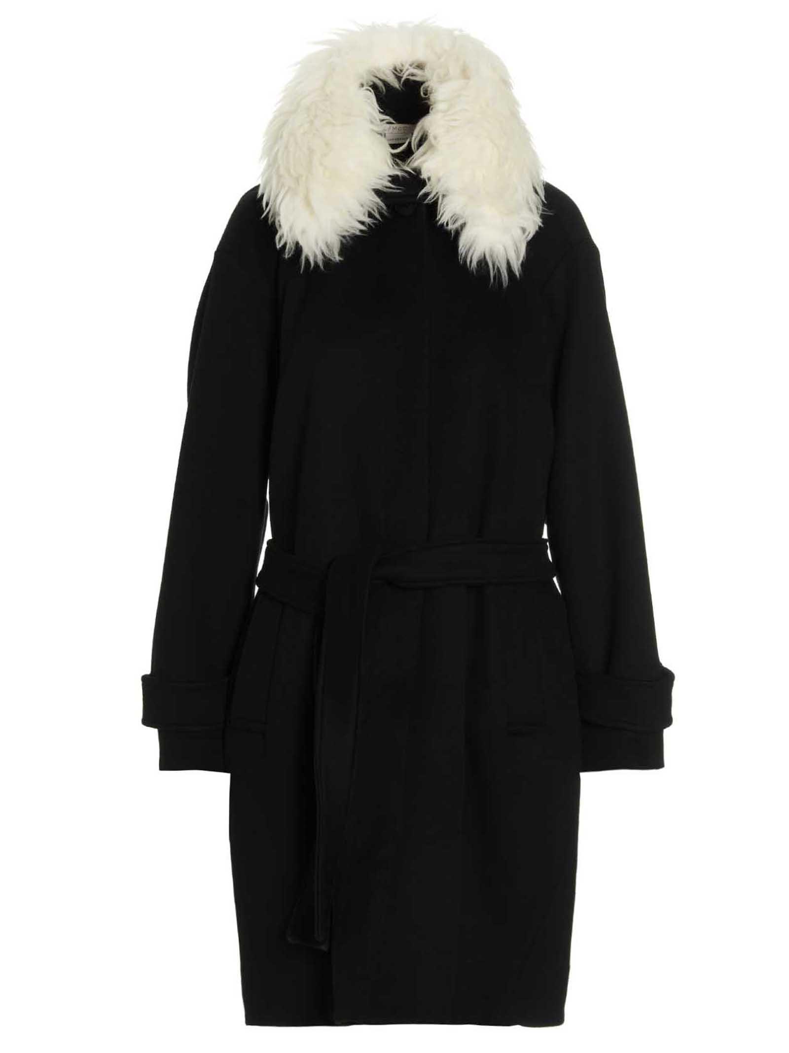 Stella McCartney Fff Wool Parka in Black Womens Clothing Coats Parka coats 