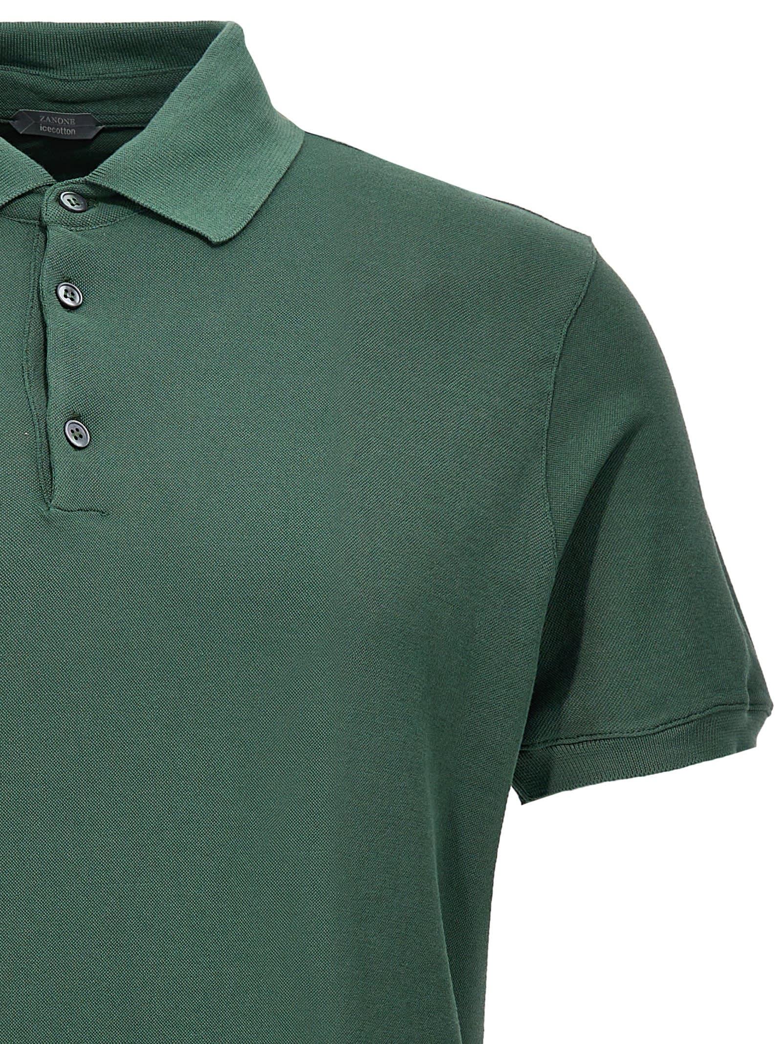Zanone Cotton Polo Shirt in Green for Men | Lyst