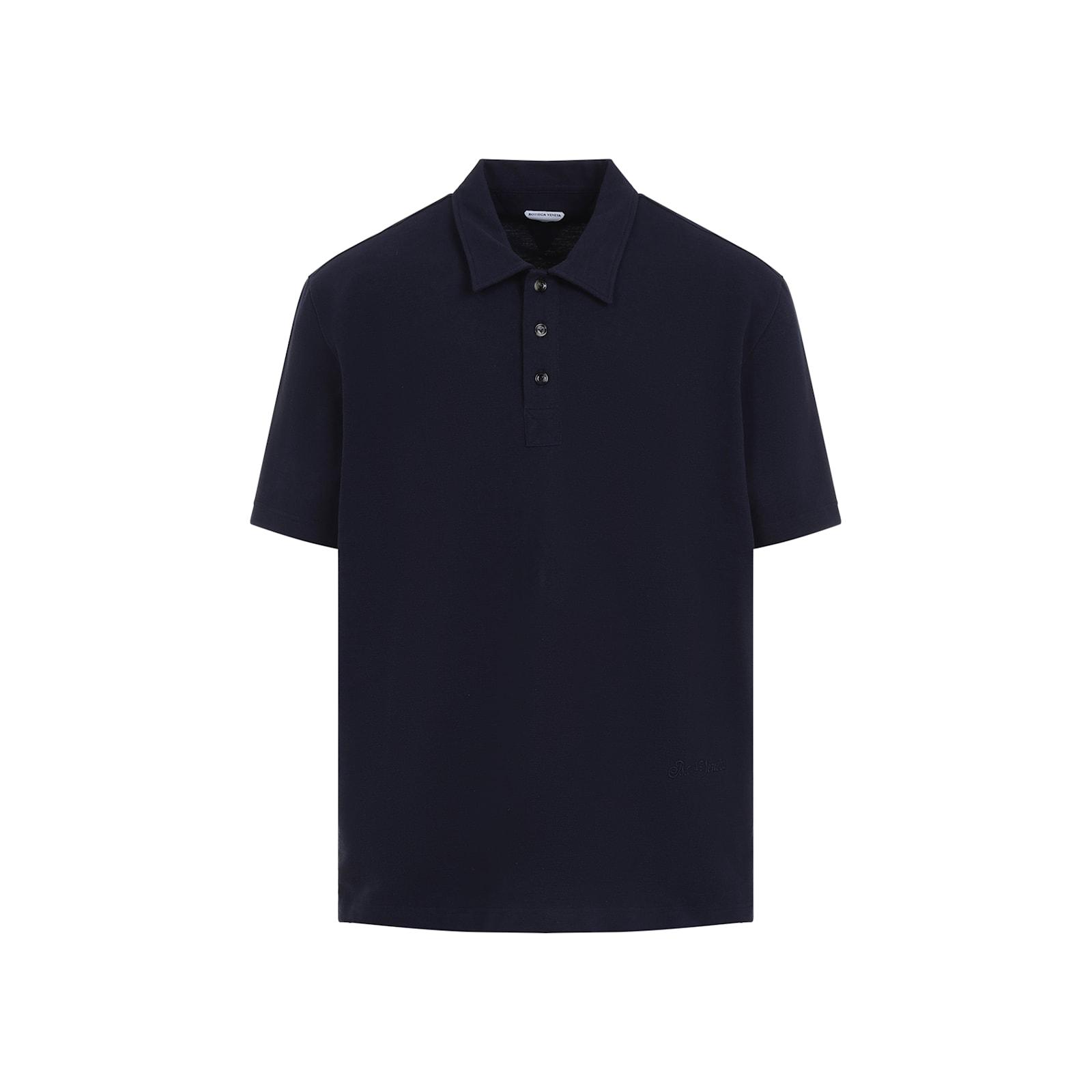 Bottega Veneta Cotton Polo Shirt For Ss25 in Blue for Men | Lyst