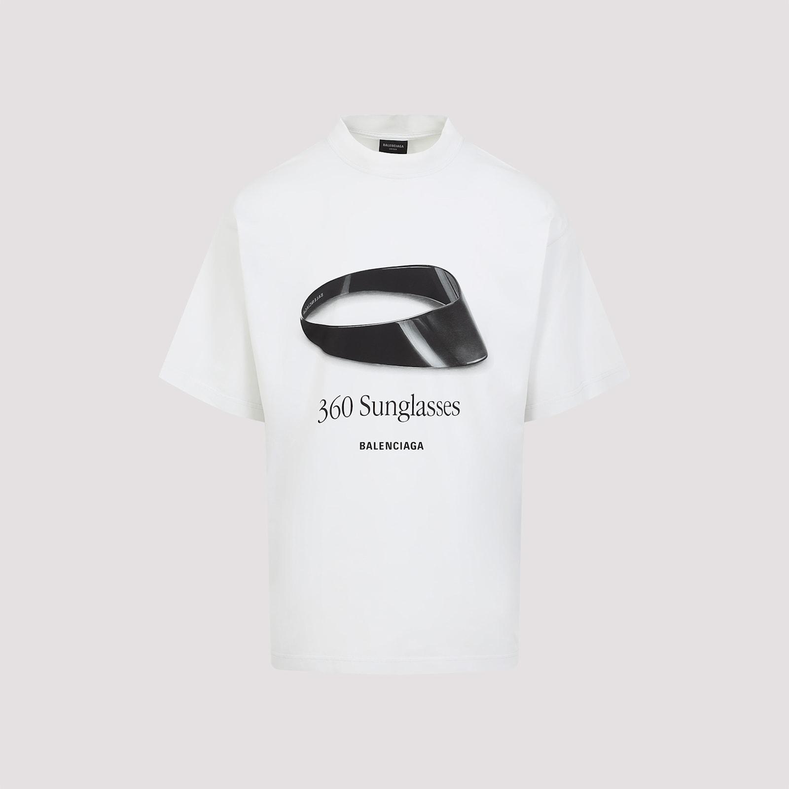 【BALENCIAGA】360 Sunglasses T-shirt サングラス Tシャツ Men's 360 Sunglasses T-shirt Medium Fit in Dirty White
