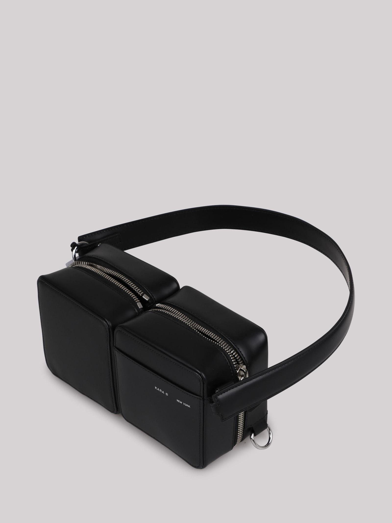 Kara tie sales leather shoulder bag