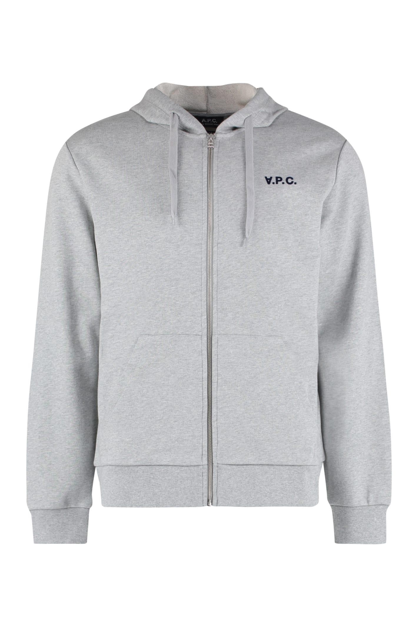 Quentin Hoodie in Grey for Men A.P.C gym and workout clothes Hoodies Mens Clothing Activewear 