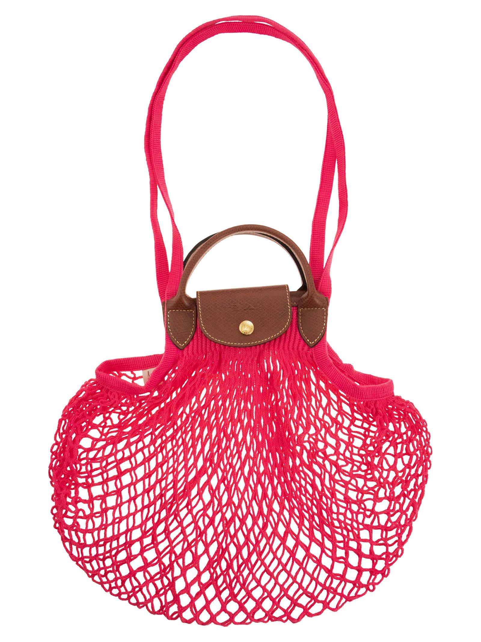 Longchamp Le Pliage Filet - Top Handle Bag in Red