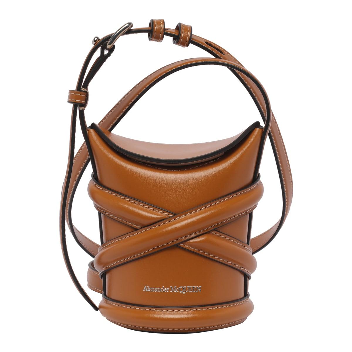 Alexander McQueen The Curve Bucket Bag in Brown Lyst