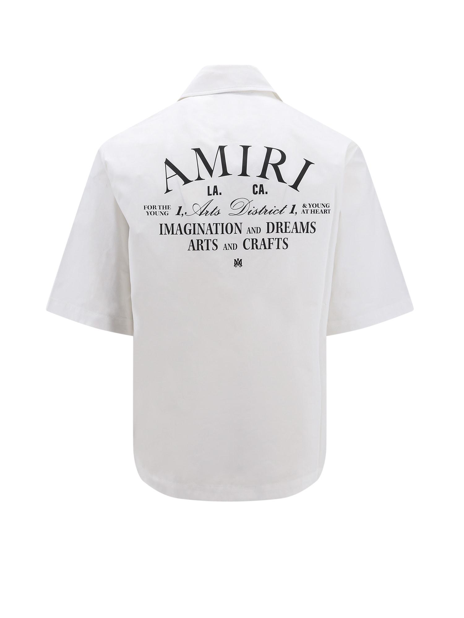 Amiri Arts District Short Sleeve Vacation Shirt in White for Men