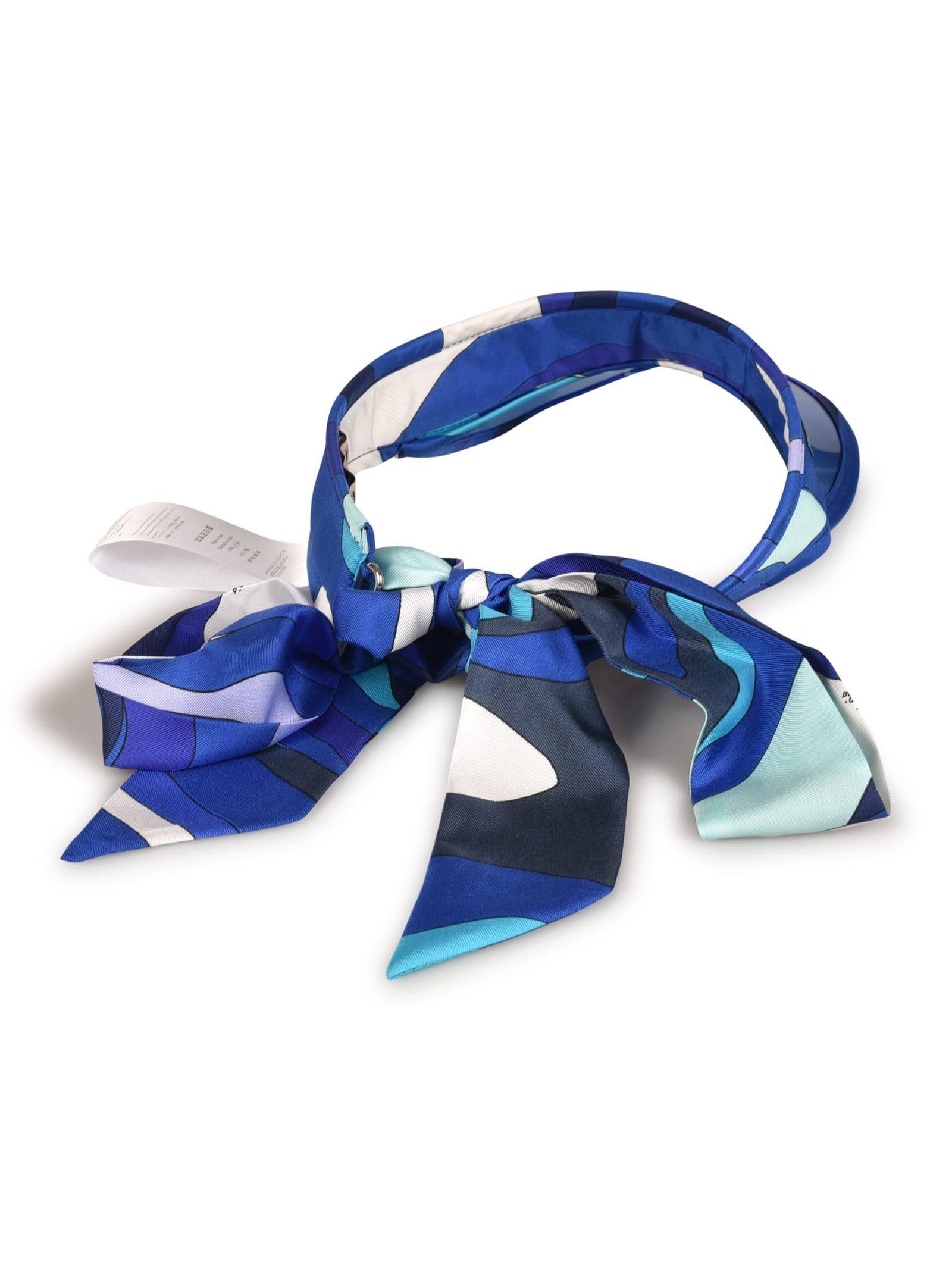 PUCCI Iride Print Sun Visor in Blue | Lyst