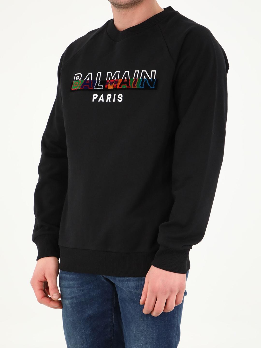 Black Sweatshirt With Multicolor Logo