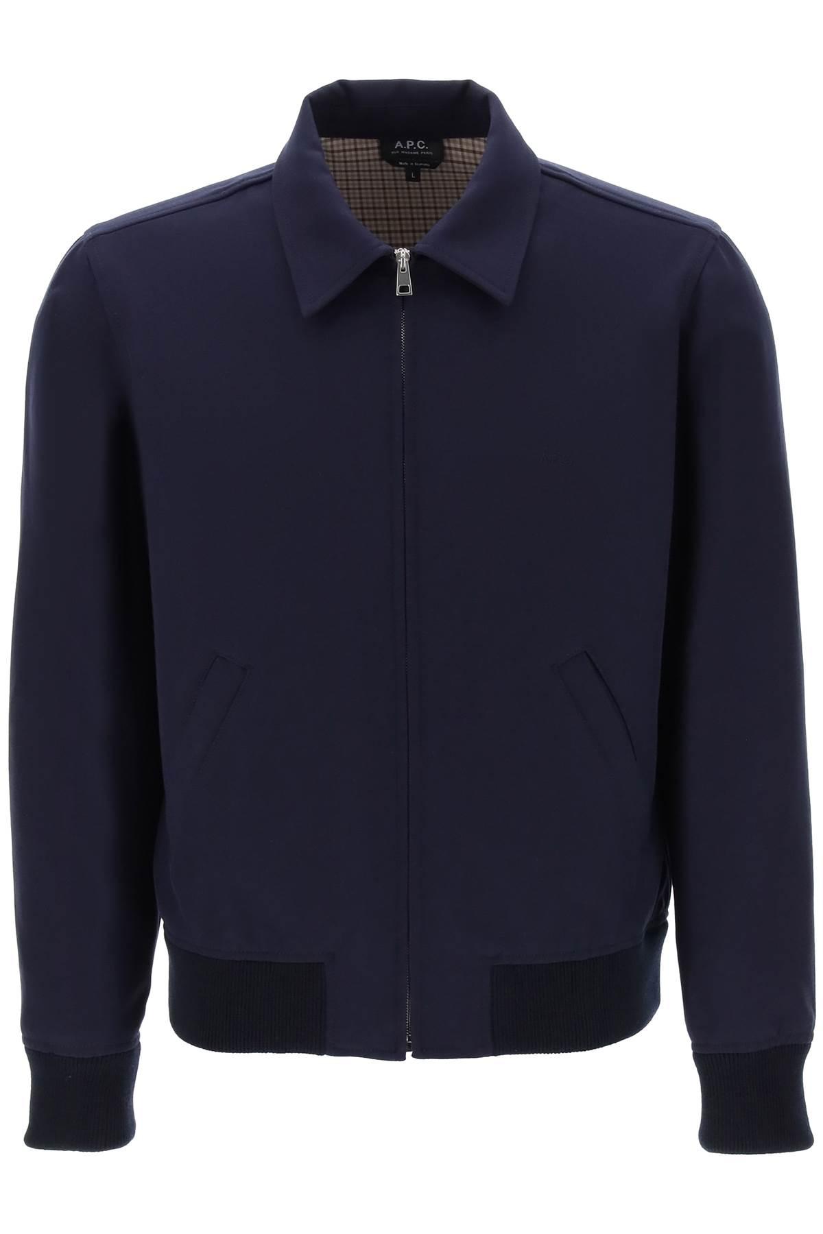 A.P.C. 'sutherland' Blouson Jacket in Blue for Men | Lyst