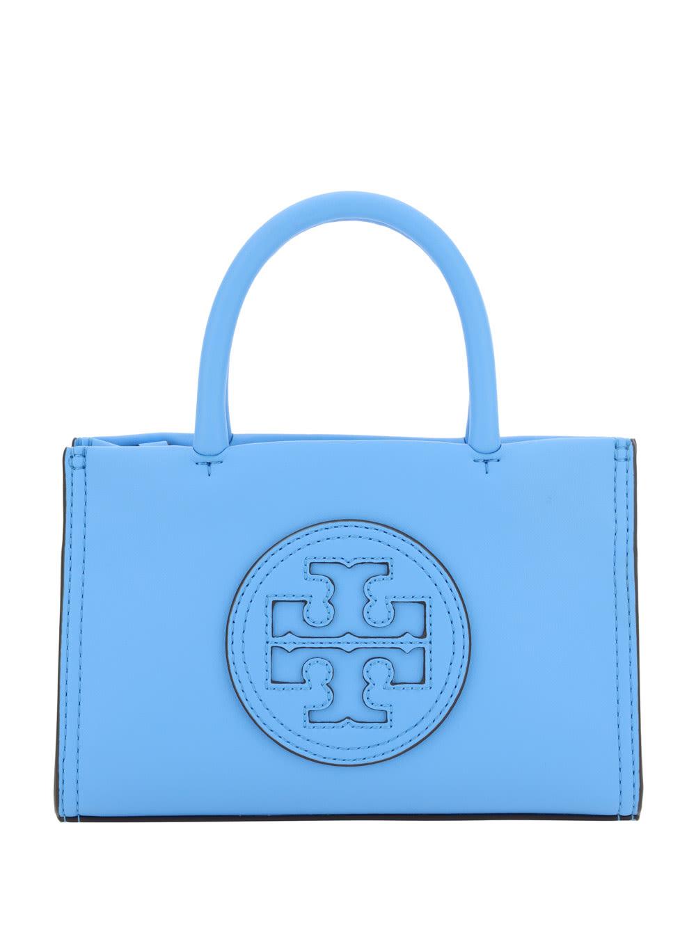 Tory Burch Ella Mini Faux-leather Tote Bag in Blue