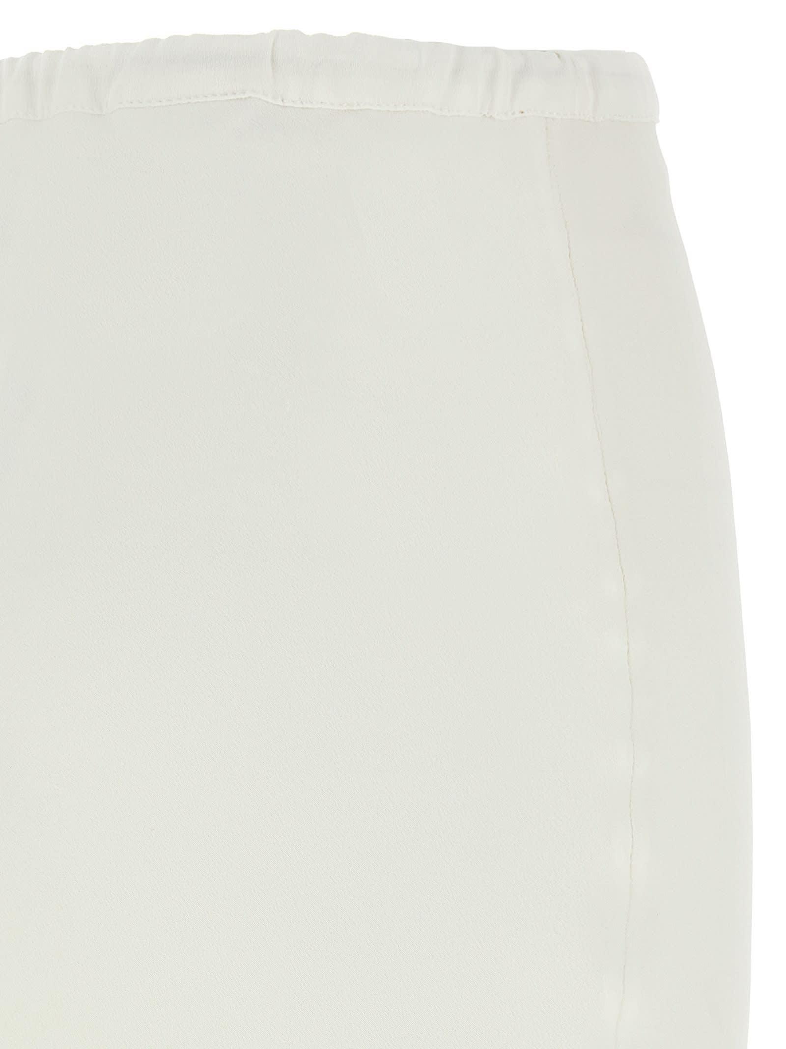 Brunello Cucinelli Silk Skirt in White | Lyst