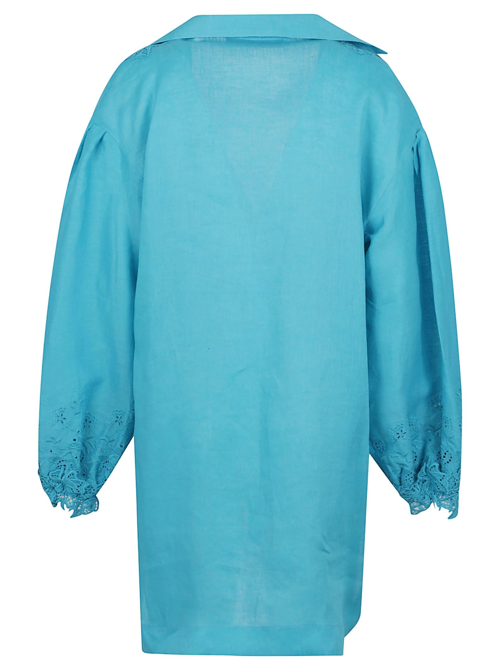 ワンピース Ermanno scervino Silk kaftan Ermanno Scervino Kaftan in Blue | Lyst