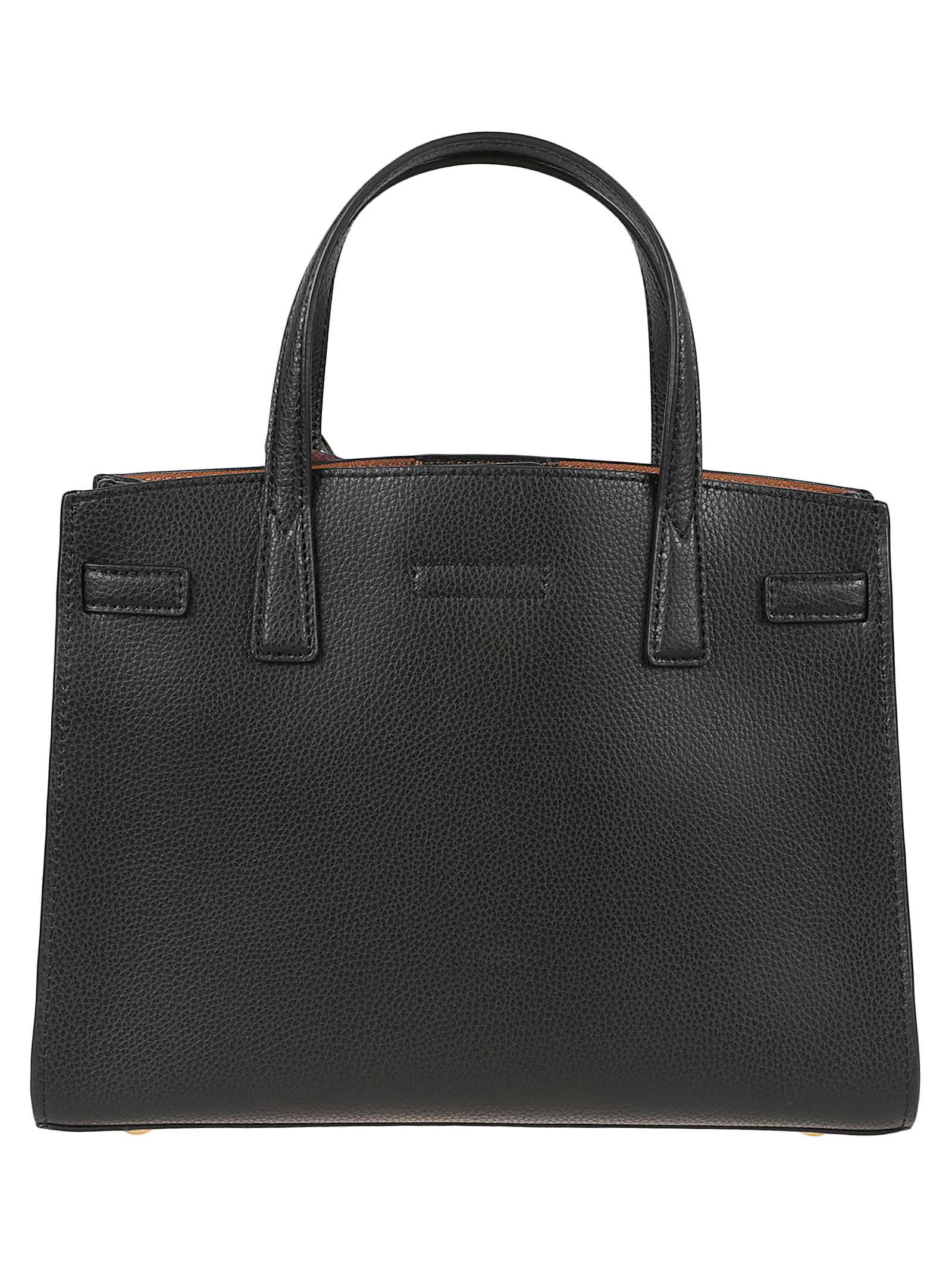 Tory Burch Robinson Small Leather Tote In Black