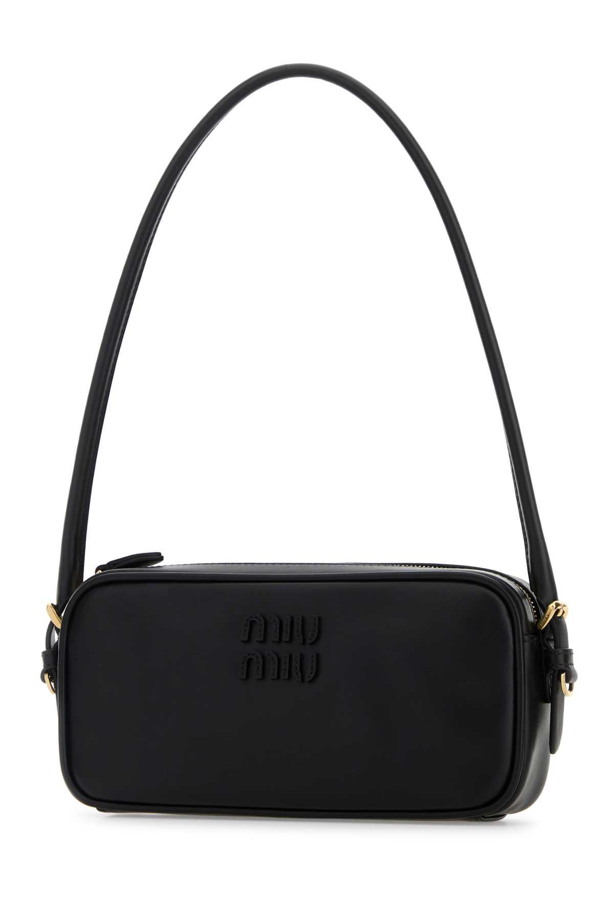 バッグ MIU MIU Leather Crossbody Shoulder Bag Miu Miu - Leather shoulder bag black - The Corner
