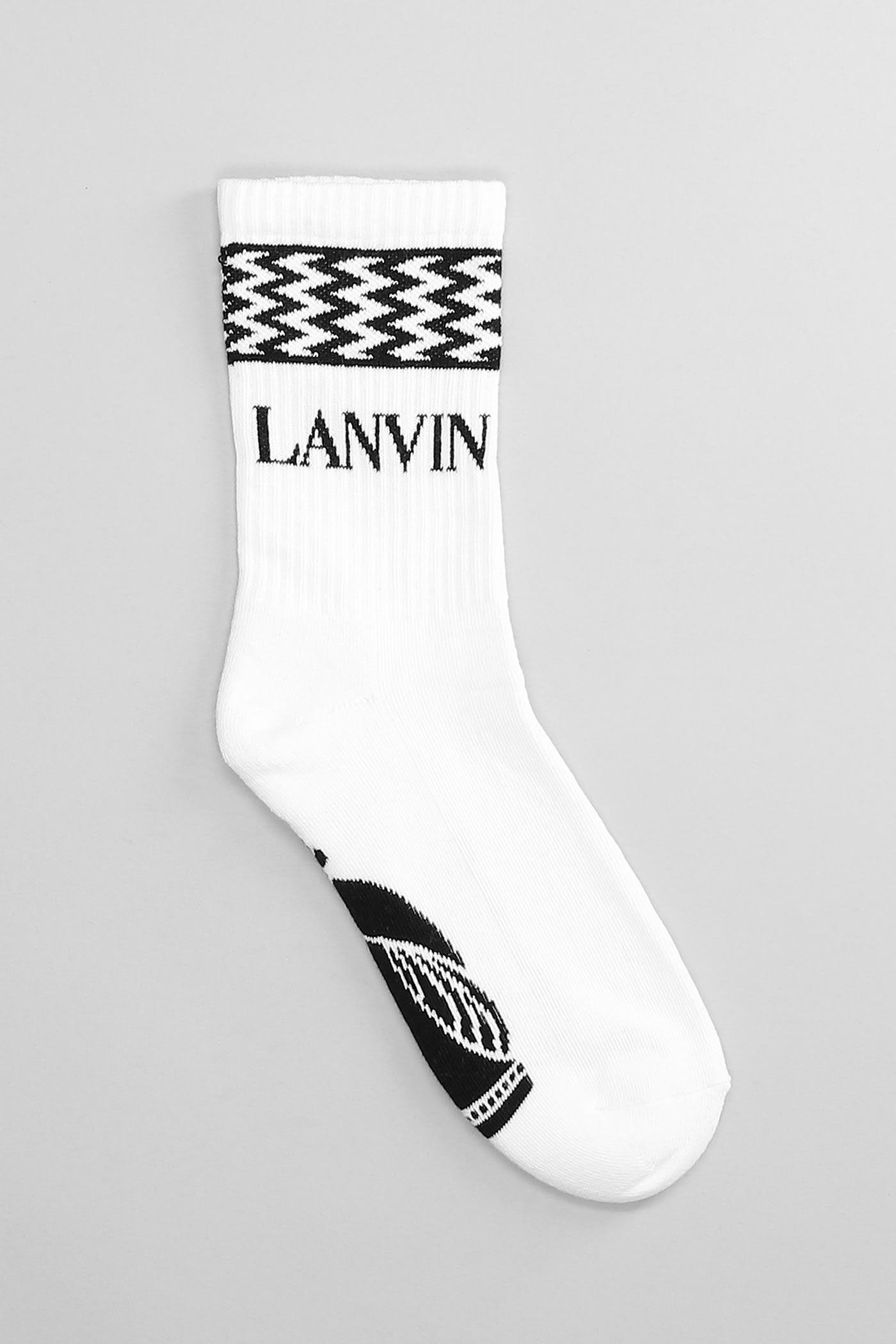 LANVIN | SCOTTON SOCKS BLACK & MULTI ソックス Lanvin Socks In Black Cotton | italist