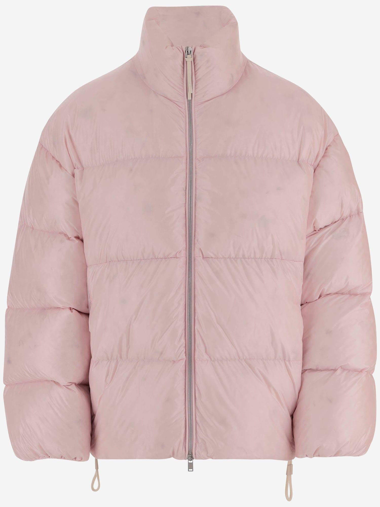 Jil Sander Nylon Down Jacket in Pink | Lyst UK