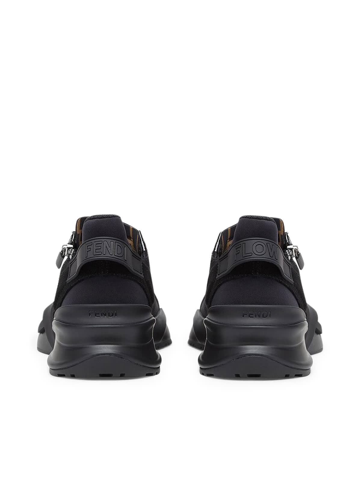 Fendi Zip Sneakers in Black for Men | Lyst