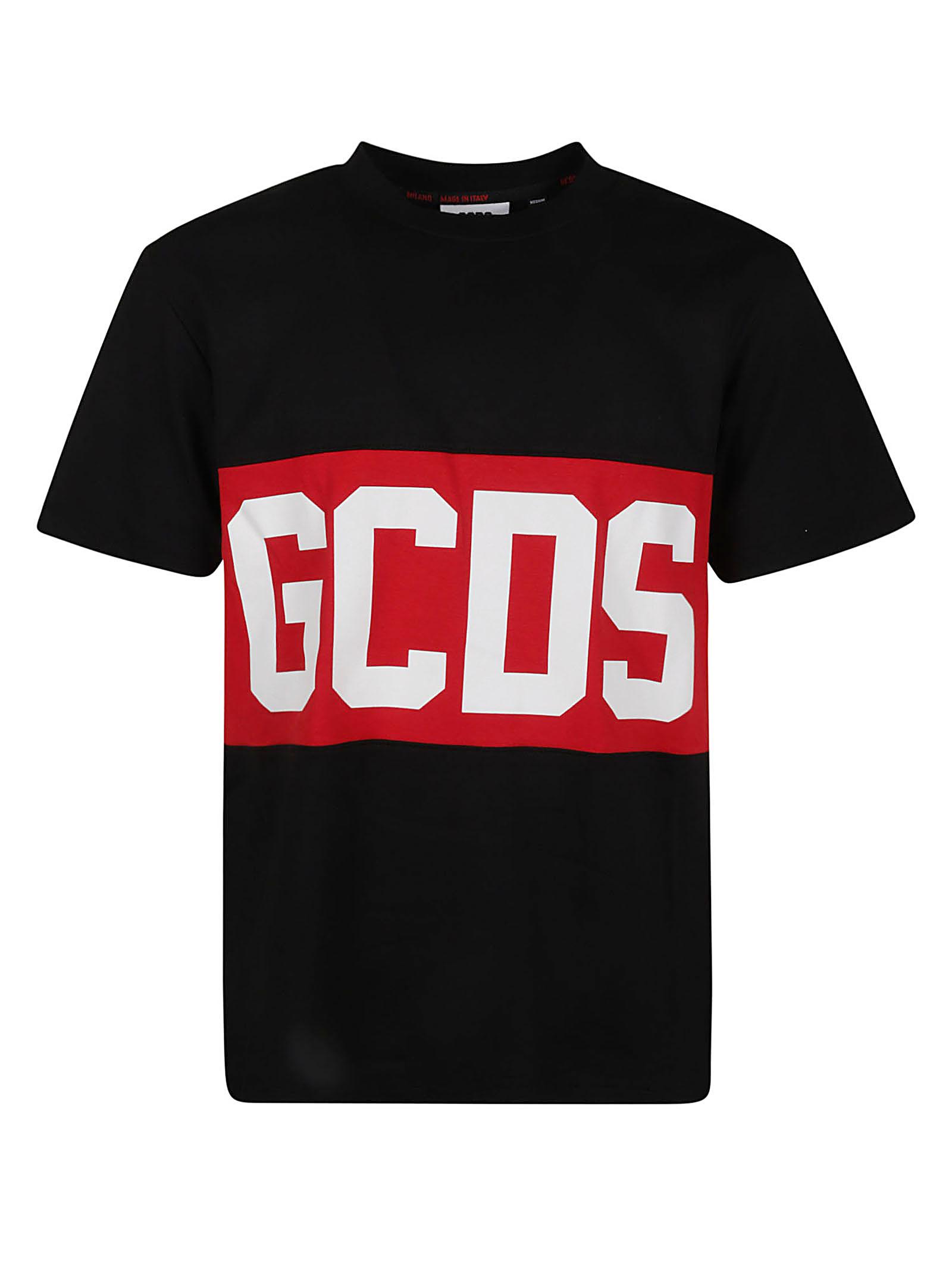 Gcds Tape Logo T-shirt in Black for Men | Lyst