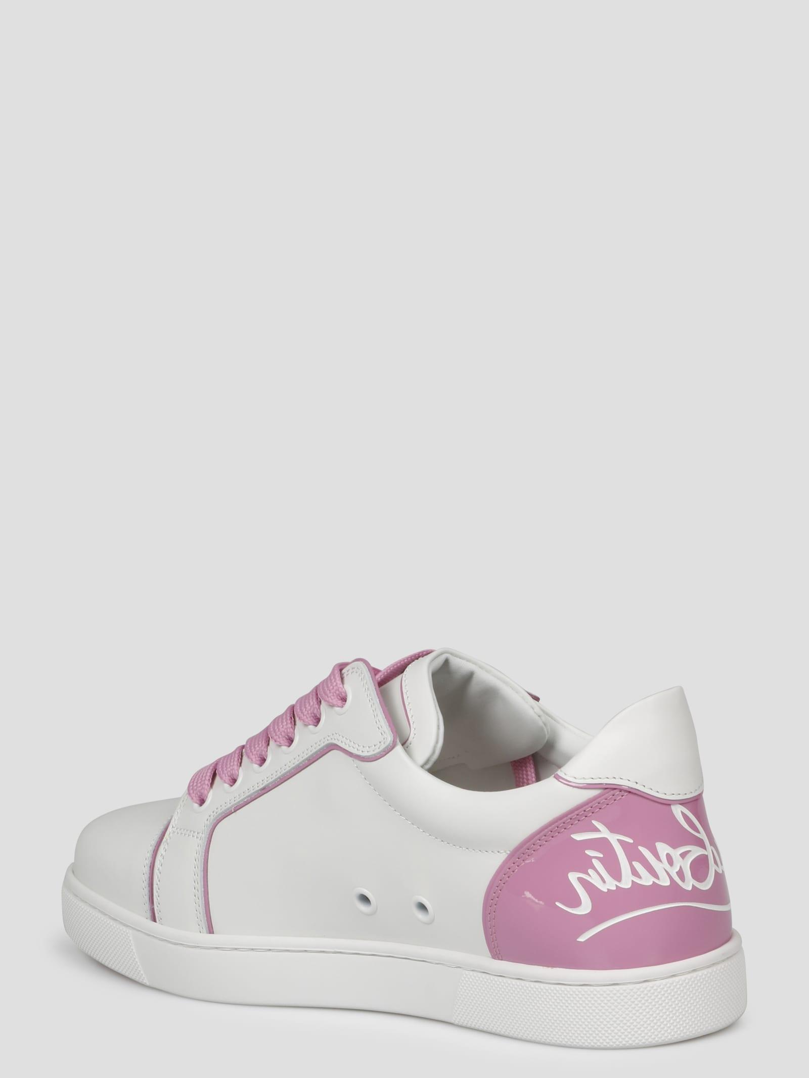 Christian Louboutin Fun Vieira Leather Low-top Sneakers in White