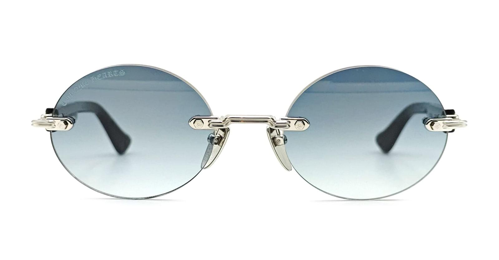 Chrome Hearts Deep Iii Shiny Silver Sunglasses in Black for Men Lyst