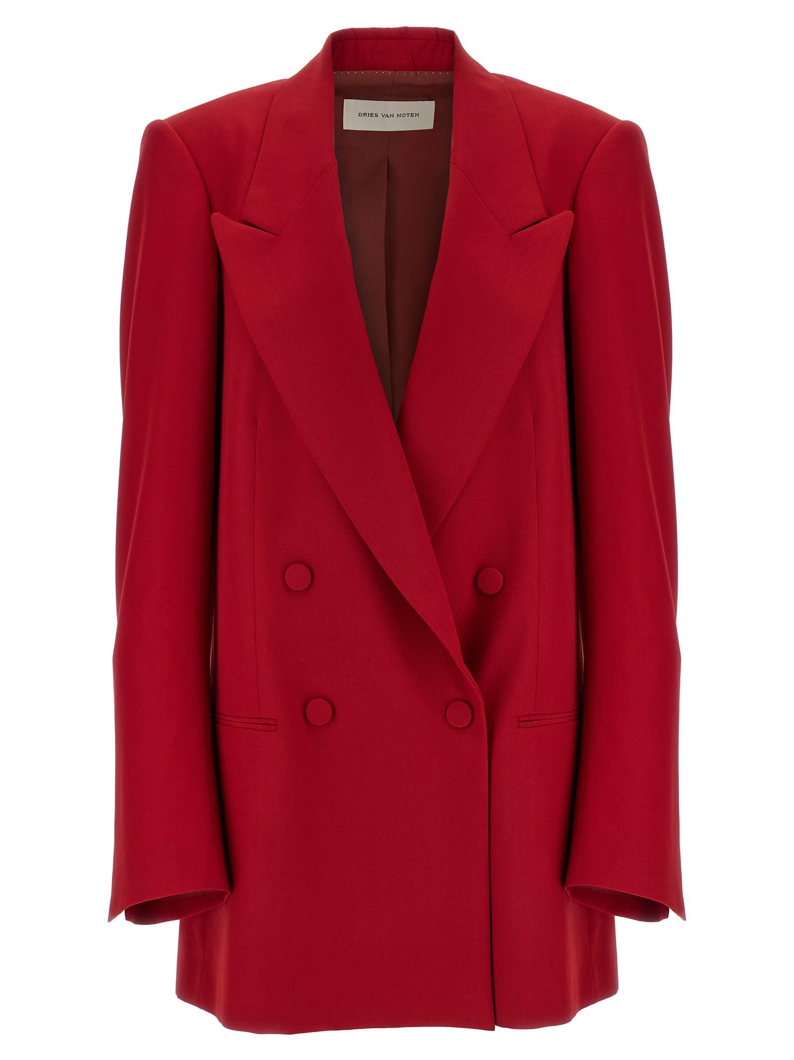 ジャケット Dries Van Noten FW24 'Blink' blazer (2420104069045 202) Dries Van Noten Blink Gingham Crystal Fringe Wool Blazer