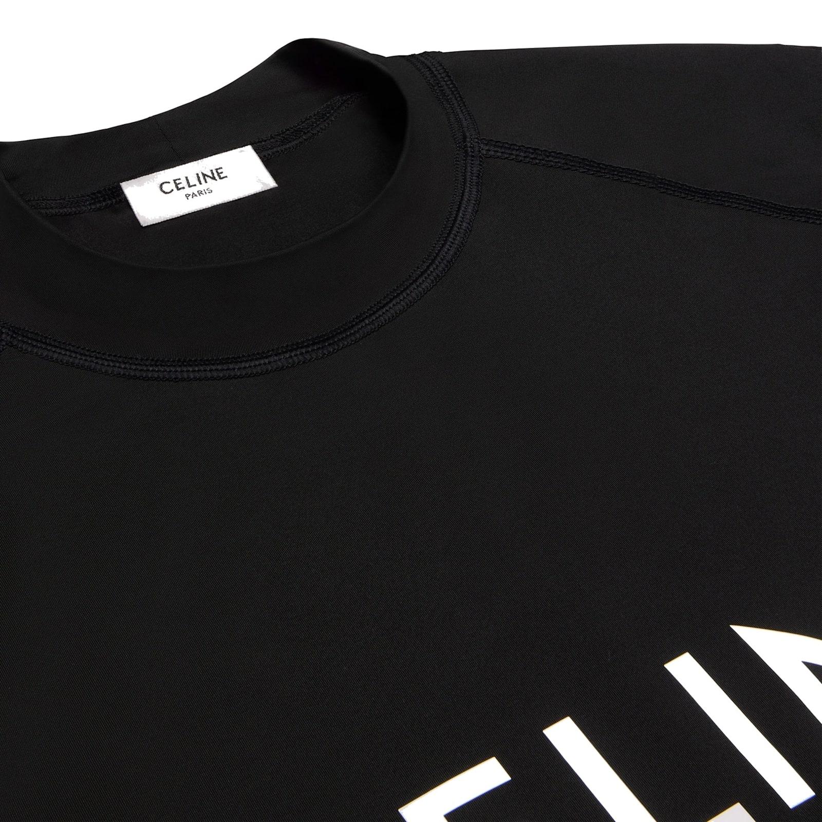 Celine Surf Logo Stretch-Jersey T-Shirt in Black for Men | Lyst