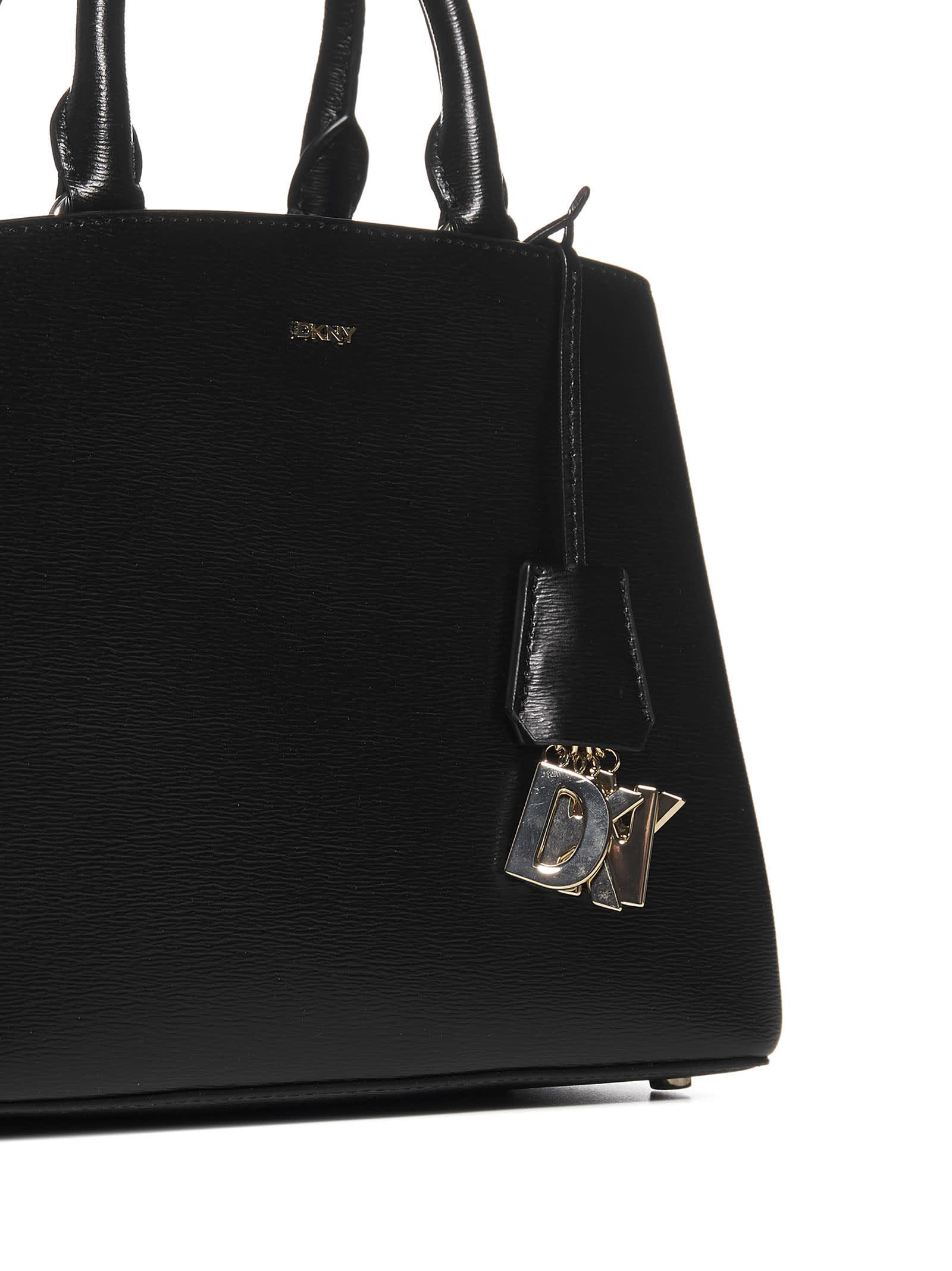 DKNY Medium Logo Top Handle Bag in Black | Lyst