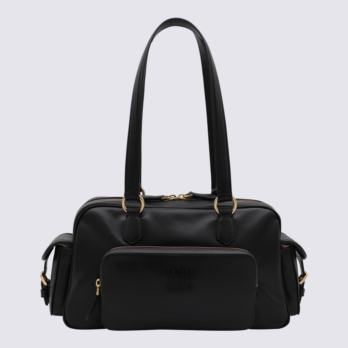 【関税&送料込】Miu Miu Black Nappa Leather Avenue Shoulder Miu Miu Black Nappa Leather Pocket Shoulder Bag ○ Labellov