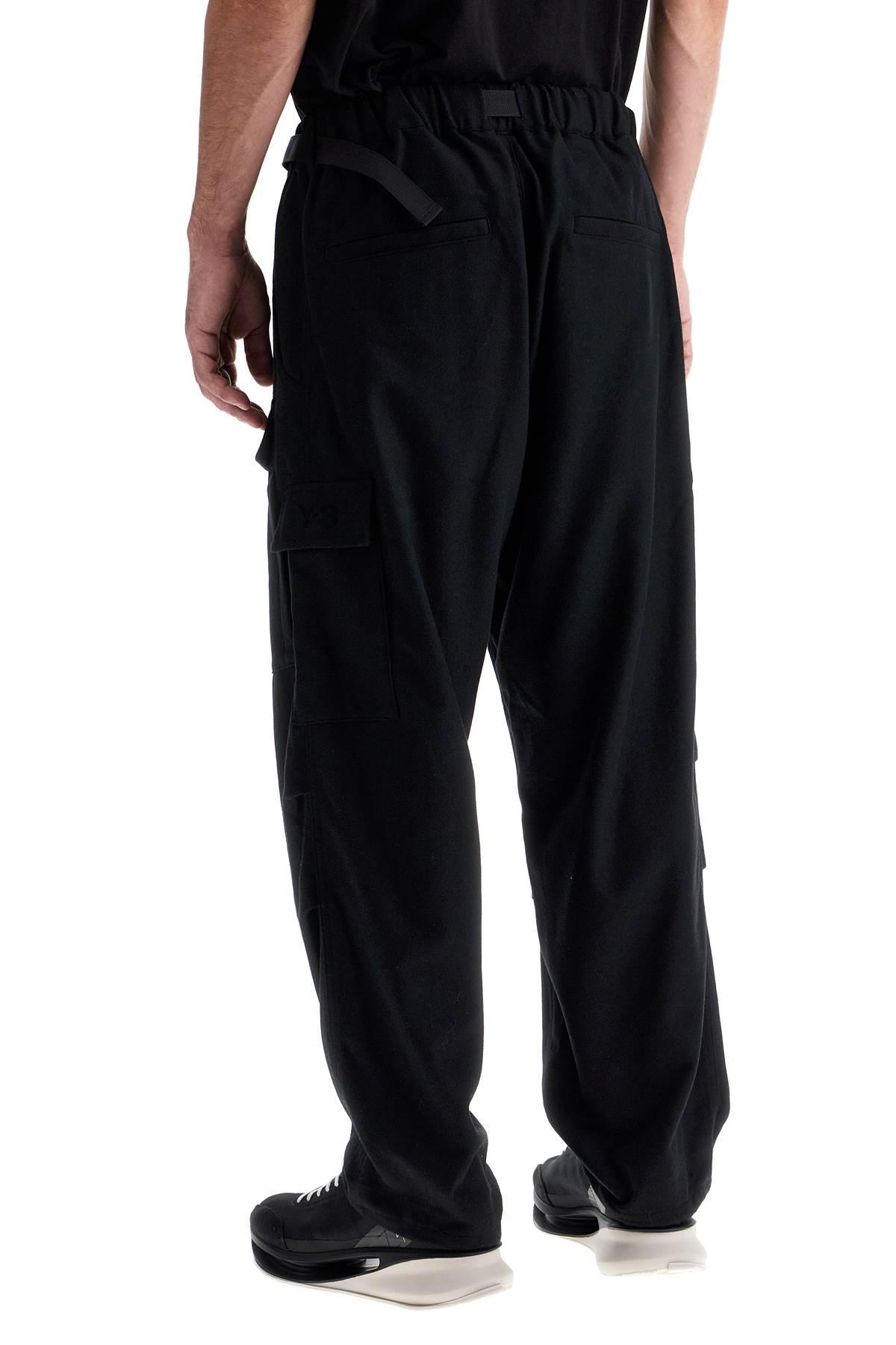 Y 3 Flannel Cargo Pants For in Black for Men Lyst UK