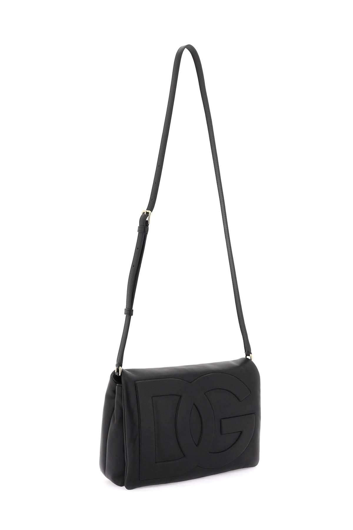 Dolce & Gabbana Dg Logo Crossbody Bag In Nappa Leather in Black