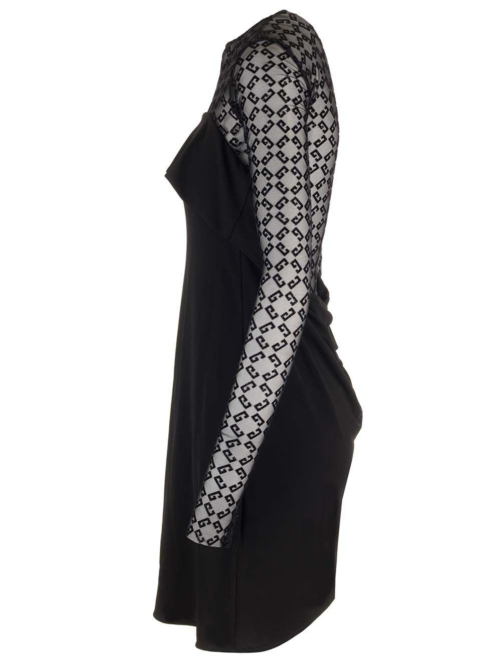 Givenchy Jersey And Tulle Mini Dress Dresses in Black | Lyst