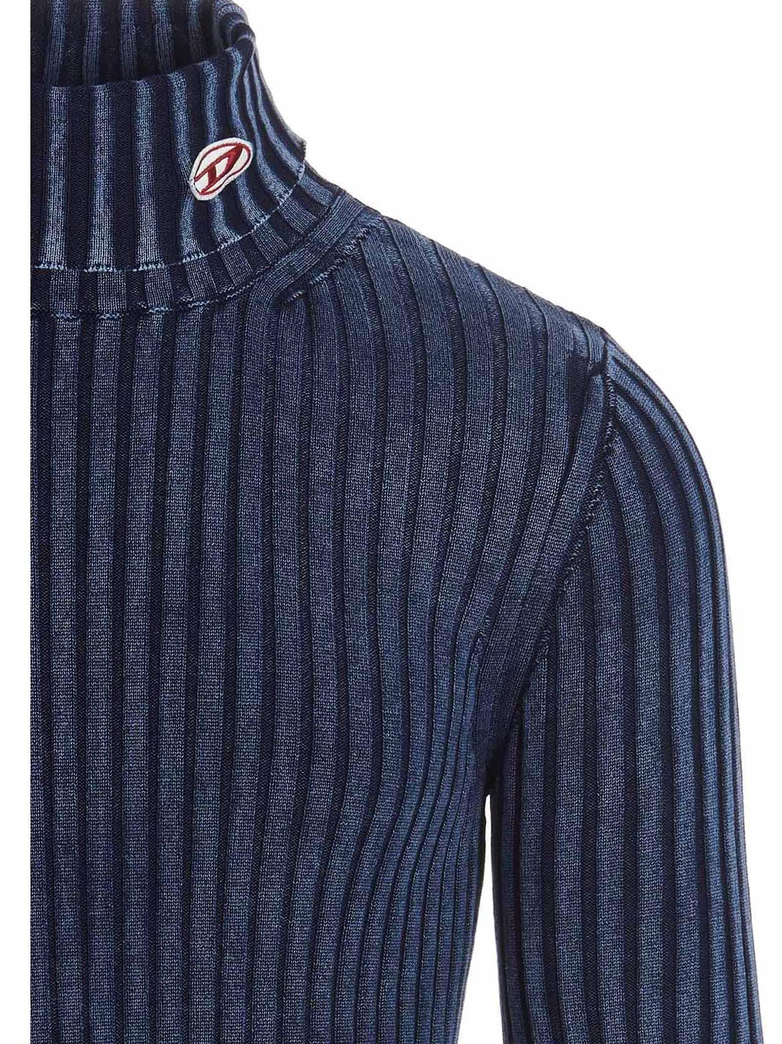 High-neck long-sleeve jumper Farfetch Men Clothing Sweaters Turtlenecks Blue 
