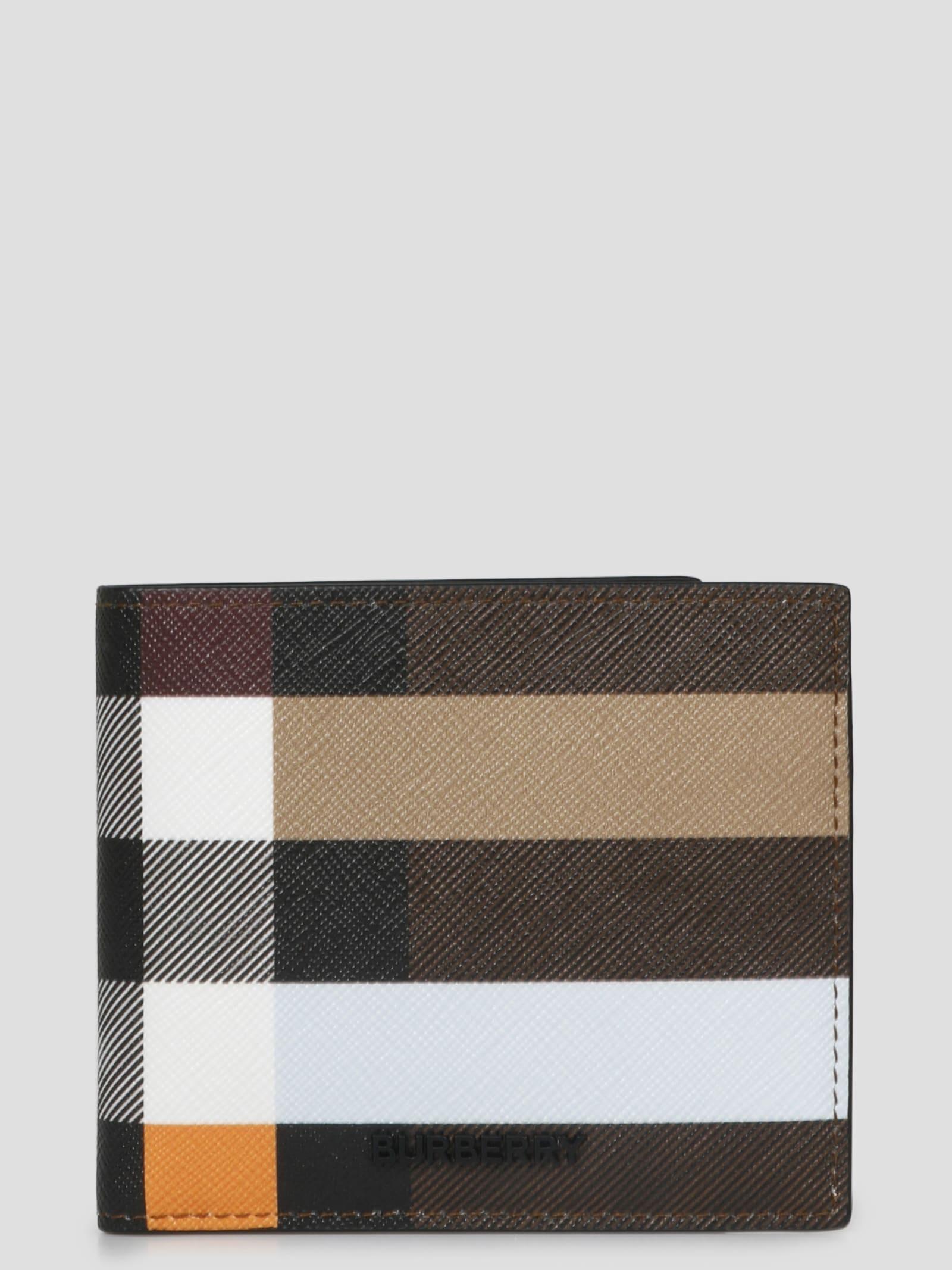 Checkered Wallet Brown 