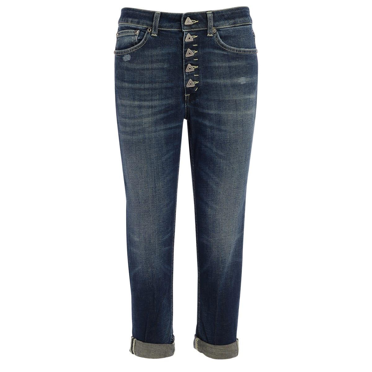Dondup Jeans Koons Loose Fit In Denim Con Bottoni Triangolo in Blue | Lyst