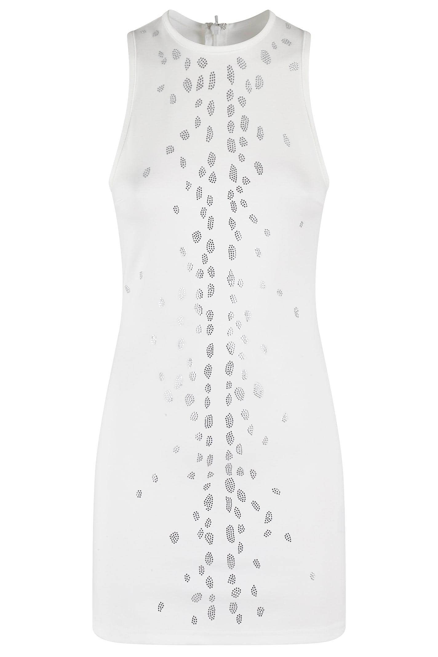 オールインワン・サロペット David Koma Speckled Rhinestone Embr Mini Jersey David Koma Speckled Rhinestone Embr Mini Jersey in White | Lyst