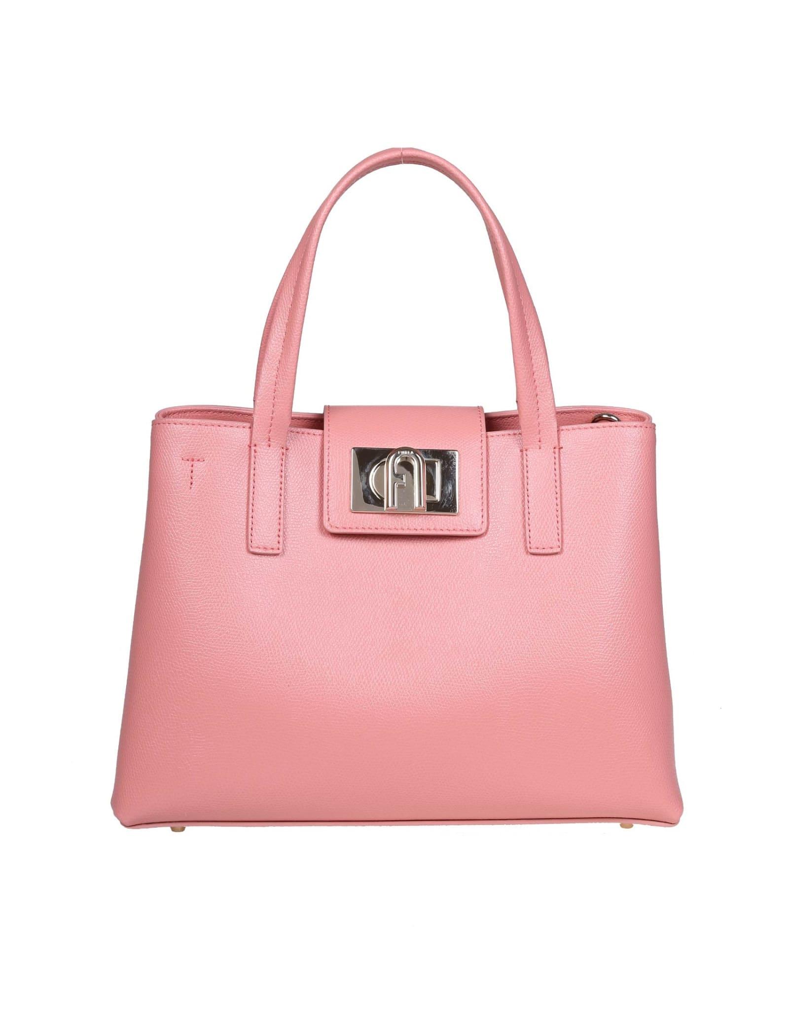 Leather tote Furla Pink in Leather - 26073785