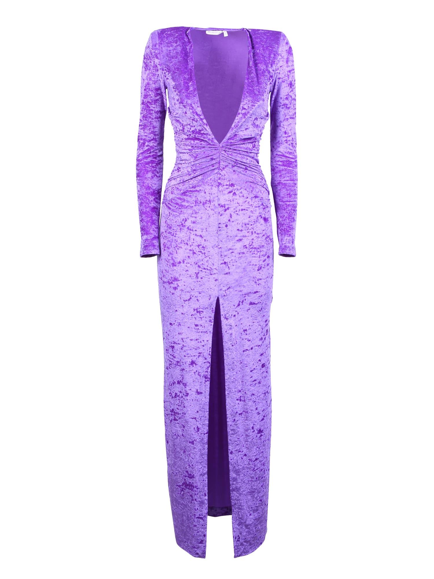 Amen Purple Long Velvet Dress Lyst