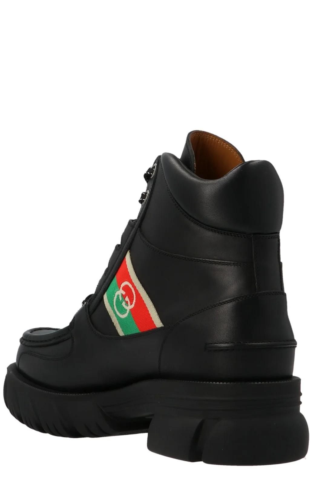Gucci Ankle Boots With Interlocking G Black | Lyst