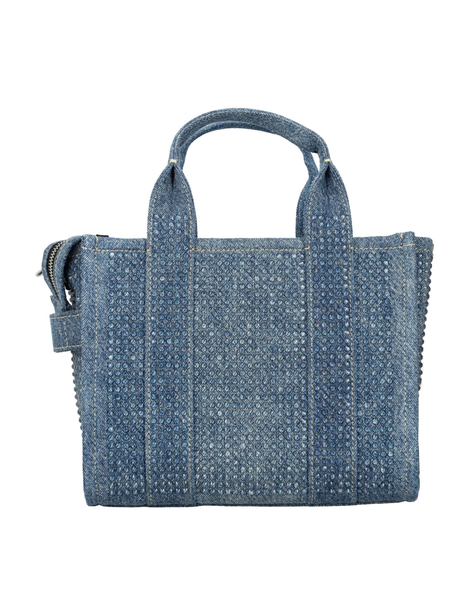 Marc Jacobs The Small Denim Crystal Tote Bag in Blue | Lyst