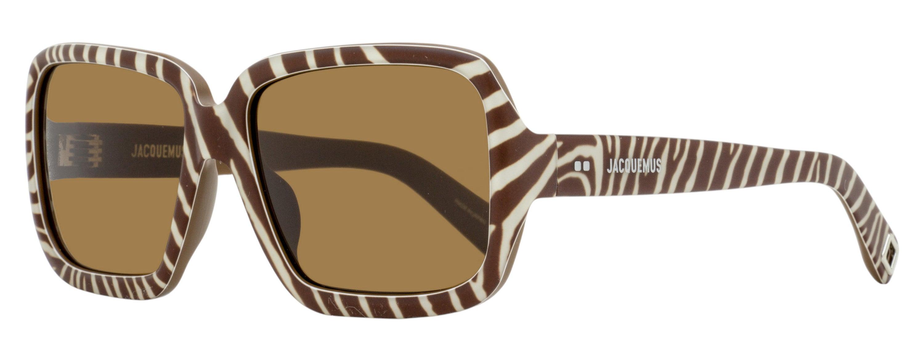Jacquemus Cabana Sunglasses JAC86S 004 Brown Zebra 60mm Jacquemus Sunglasses for Women | Online Sale up to 47% off  main image 4